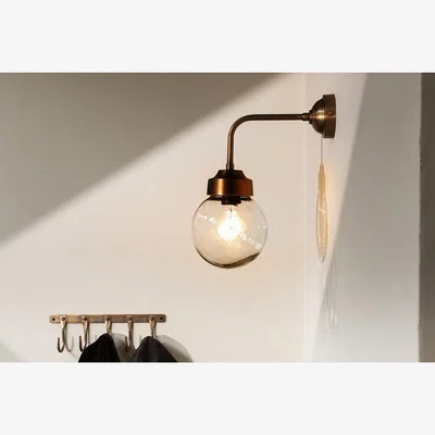 Nkuku Nkuku Kia Recycled Glass Wall Light | Lights | Brass