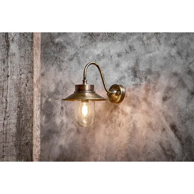 Nkuku Nkuku Alwar Outdoor Wall Light | Lighting | Antique Brass