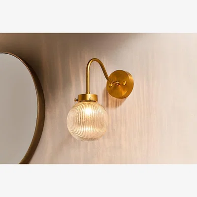 Nkuku Nkuku Konnie Bathroom Wall Lamp Globe | Lights | Clear