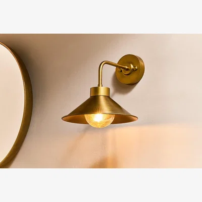 Nkuku Nkuku Galago Bathroom Wall Lamp | Lights | Antique Brass