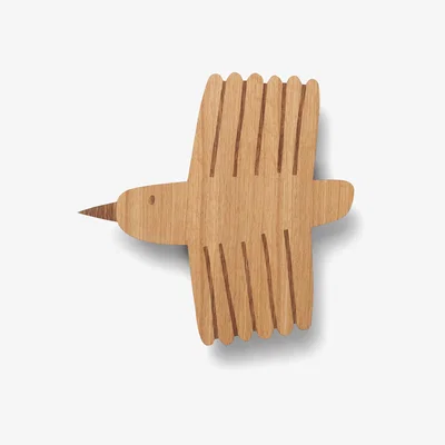 Nordic Nest ferm LIVING Bird wall lamp Oiled oak
