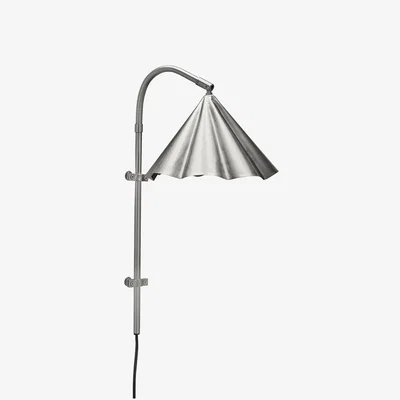Nordic Nest House Doctor Flola wall lamp 51 cm Brushed silver-coloured