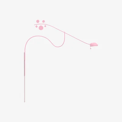 Nordic Nest Noon Juno wall lamp Pink-pink