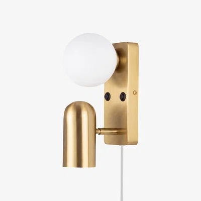 Nordic Nest Globen Lighting Doppio wall lamp Brushed brass