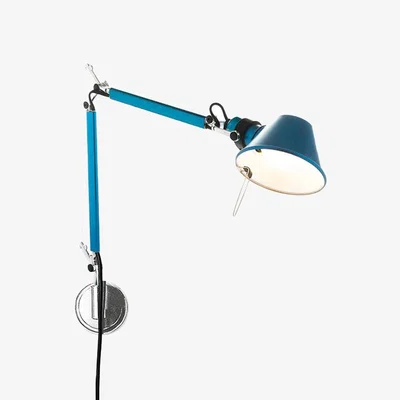 Nordic Nest Artemide Tolomeo Micro wall lamp - Anodized blue