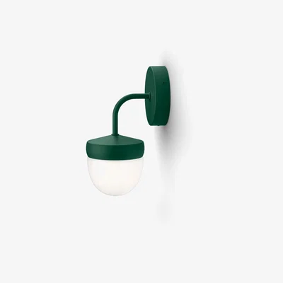 Nordic Nest Noon Pan wall lamp frosted 10 cm British racing green