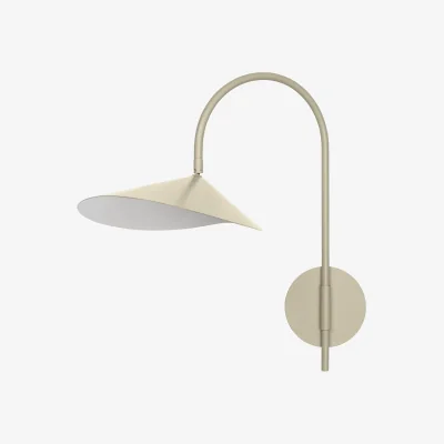 Nordic Nest Ferm Living Arum swivel wall lamp hardwired installation Cashmere