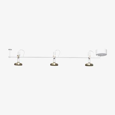Nordic Nest Blend lamp rail white-brass