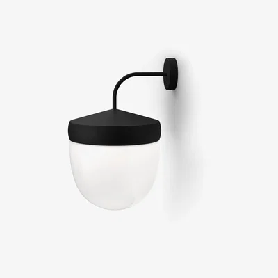 Nordic Nest Noon Pan wall lamp frosted 30 cm Black