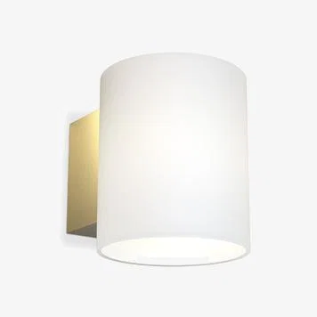Nordic Nest Herstal Evoke wall lamp small Satin brass-opal glass
