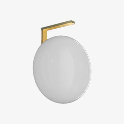 Nordic Nest Oluce Alba 194 wall lamp Opal brass