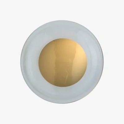 Nordic Nest EBB & FLOW Horizon surface wall lamp Clear-shiny gold Ø29 cm