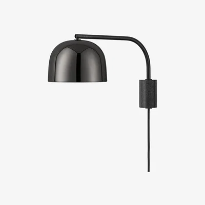 Nordic Nest Normann Copenhagen Grant wall lamp Black small- steel granite