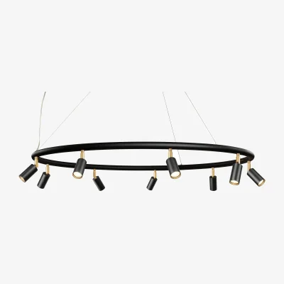 Nordic Nest Örsjö Belysning Starlight round wall and ceiling lamp Ø100 cm Black textured lacquer RAL 9005