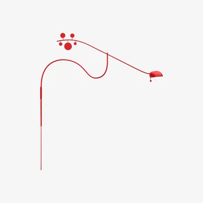Nordic Nest Noon Juno wall lamp Red-red