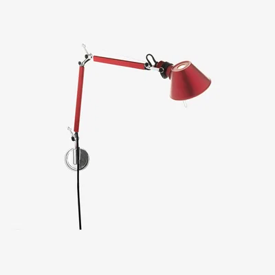 Nordic Nest Artemide Tolomeo Micro wall lamp - Anodized red