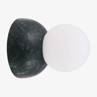 Nordic Nest Globen Lighting Torrano wall lamp/ceiling lamp 13 cm Dark green marble