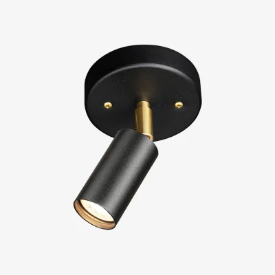 Nordic Nest Örsjö Belysning Starlight 1 ceiling/wall lamp with junction box Black textured lacquer RAL 9005