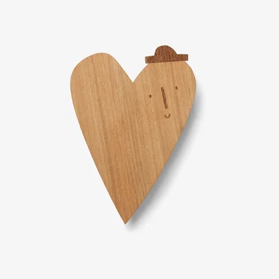 Nordic Nest ferm LIVING Heart wall lamp Oiled oak