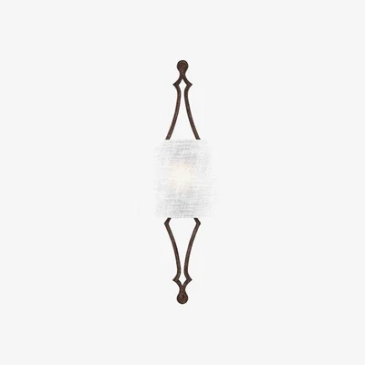 Olivia's Elstead Tilling 1 Light Wall Light Weathered Iron