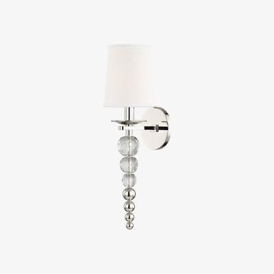 Olivia's Hudson Valley Lighting Persis Silver Base And Off White Shade Wall Light