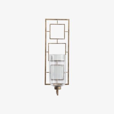 Olivia's Libra Occtaine Antique Wall Sconce with Mirrored Back Gold