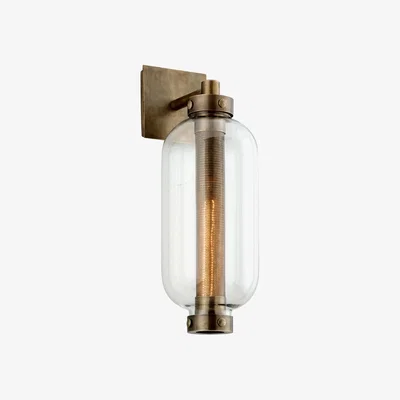 Olivia's Hudson Valley Lighting Atwater 1 Light Wall in Vintage Brass / Medium