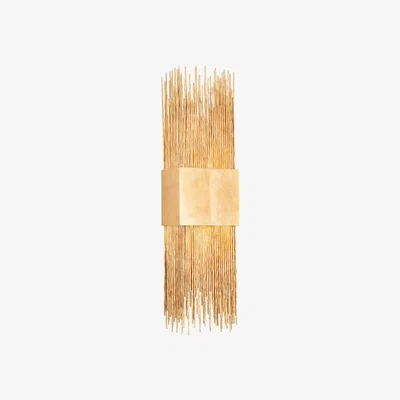 Olivia's Hudson Valley Lighting Corbett Wall Sconce in Vintage Gold Leaf