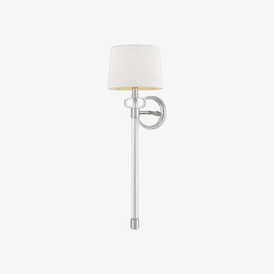 Olivia's Quoizel Barbour 1 Light Wall Light in Polished Nickel