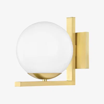 Olivia's Hudson Valley Lighting Tanner Wall Sconce Aged Brass
