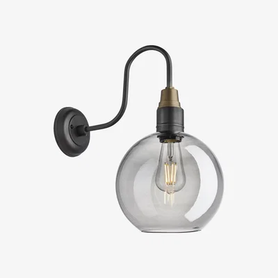 Olivia's Industville Swan Neck 9 Inch Globe Flush Mount