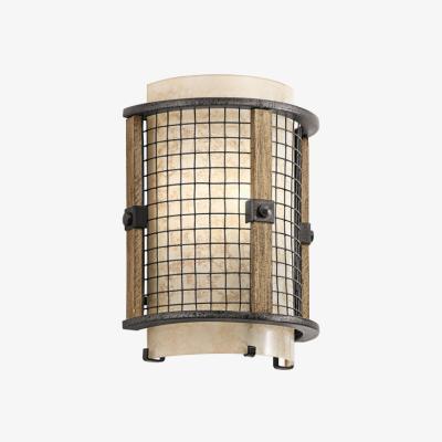 Olivia's Elstead Ahrendale 1 Light Wall Light Anvil Iron