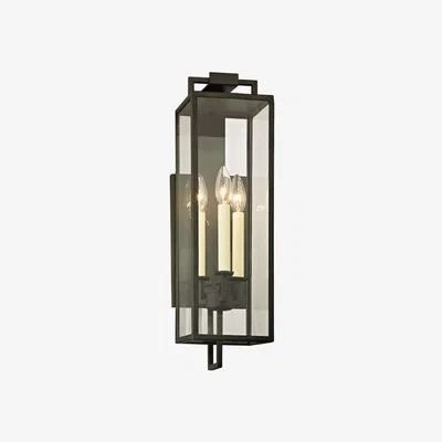 Olivia's Hudson Valley Lighting Beckham Hand-Worked Iron 3lt Wall