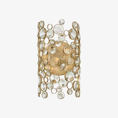 Olivia's Elstead Anya 2 Light Wall Light Silver Leaf
