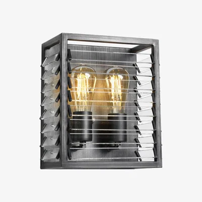 Olivia's Quintessentiale Louvre Gunmetal Paint Finish Wall Light
