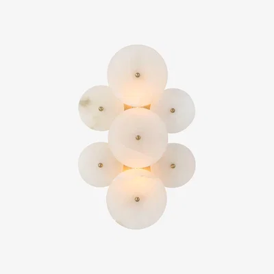 Olivia's Uttermost Black Label Alabaster Radiance Wall Light