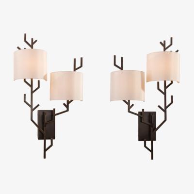 Olivia's RV Astley Lorcan Pair Of Wall Light In Dark Brass Finish