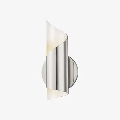 Olivia's Hudson Valley Lighting Evie Steel 1 Light Wall Sconce in Polished Nickel|Outlet