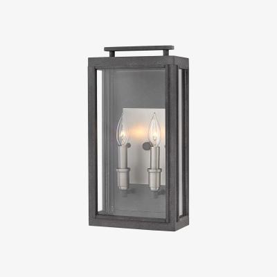 Olivia's Quintiesse Sutcliffe 2 Light Wall Lantern Aged Zinc