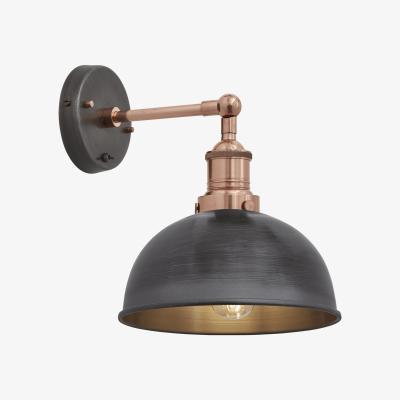 Olivia's Industville Brooklyn Dome Wall Light - 8 Inch - Copper / Copper