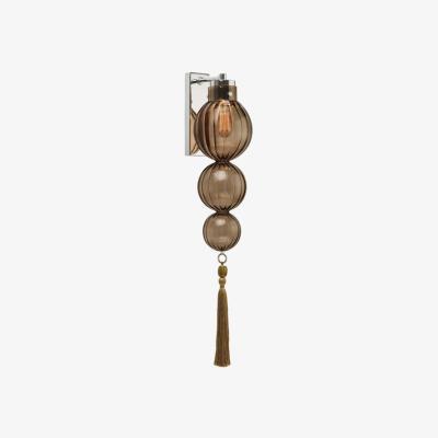 Olivia's Heathfield & Co Medina Smoke Antique Brass Wall Light | Outlet