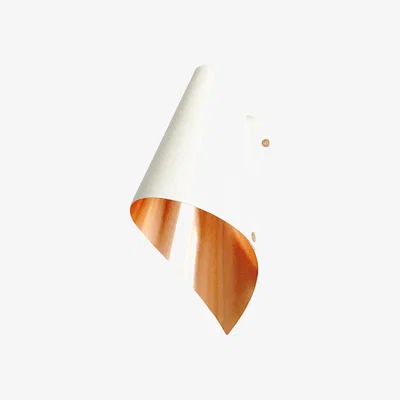 Olivia's Arcform Lighting - Arc Wall Light in Brushed Copper & White / Standard