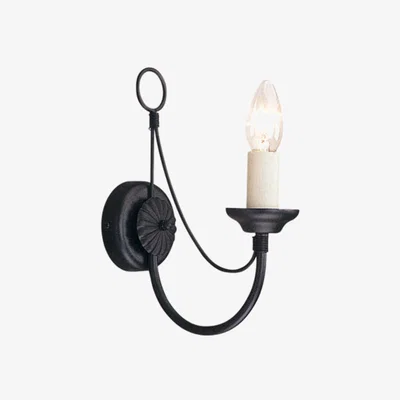 Olivia's Elstead Carisbrooke 1 Light Wall Light Black