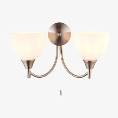 Olivia's Gallery Direct Alton 2 Wall Light Satin Chrome (1805-2SC) | Outlet