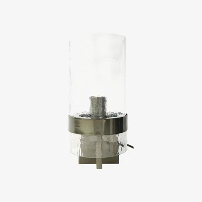 Olivia's Libra Atrium Wall Light Glass Wall Mirror Metallic Black Nickel