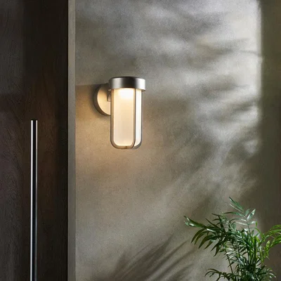 Olivia's Olivia's Ava Outdoor Wall Light in Pewter with Frosted Glass