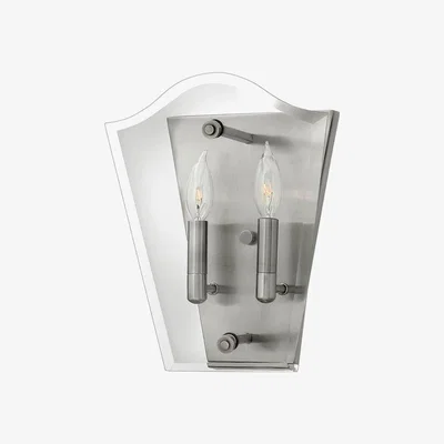 Olivia's Elstead Wingate 2 Light Wall Light Polished Antique Nickel