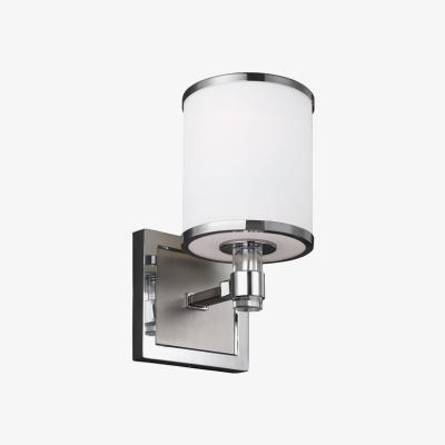 Olivia's Elstead Prospect Park 1 Light Wall Light Satin Nickel and Chrome