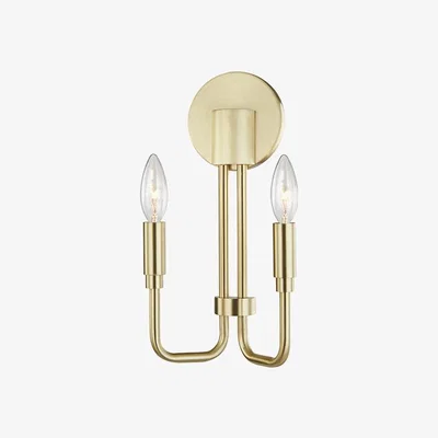 Olivia's Hudson Valley Lighting Brigitte Steel 2 Light Wall Sconce
