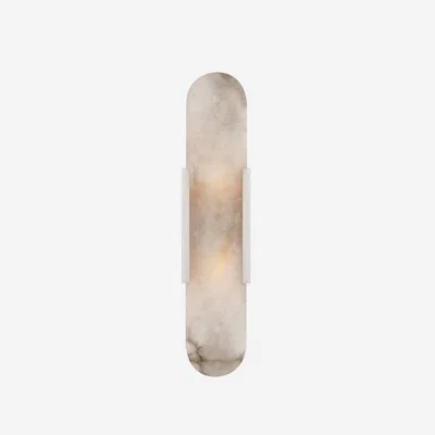 Olivia's Andrew Martin Melange Wall Light Polished Nickel / Alabaster